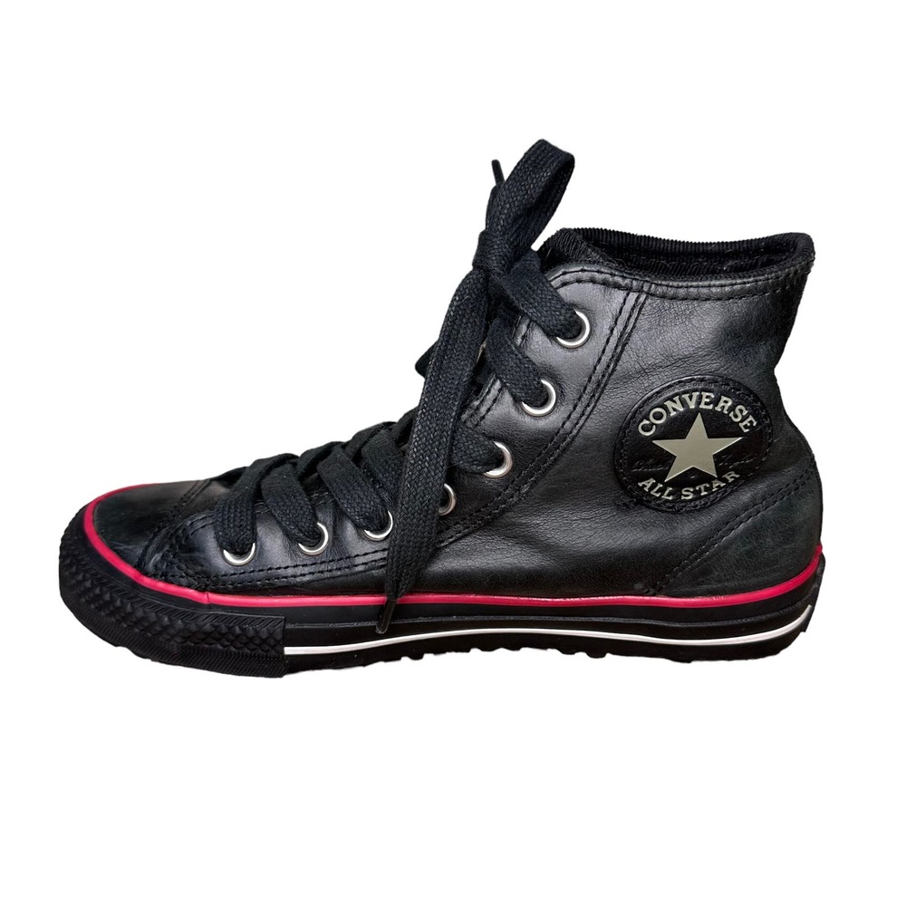 Converse chuck taylor leather high top sneakers black All Stars 7.5